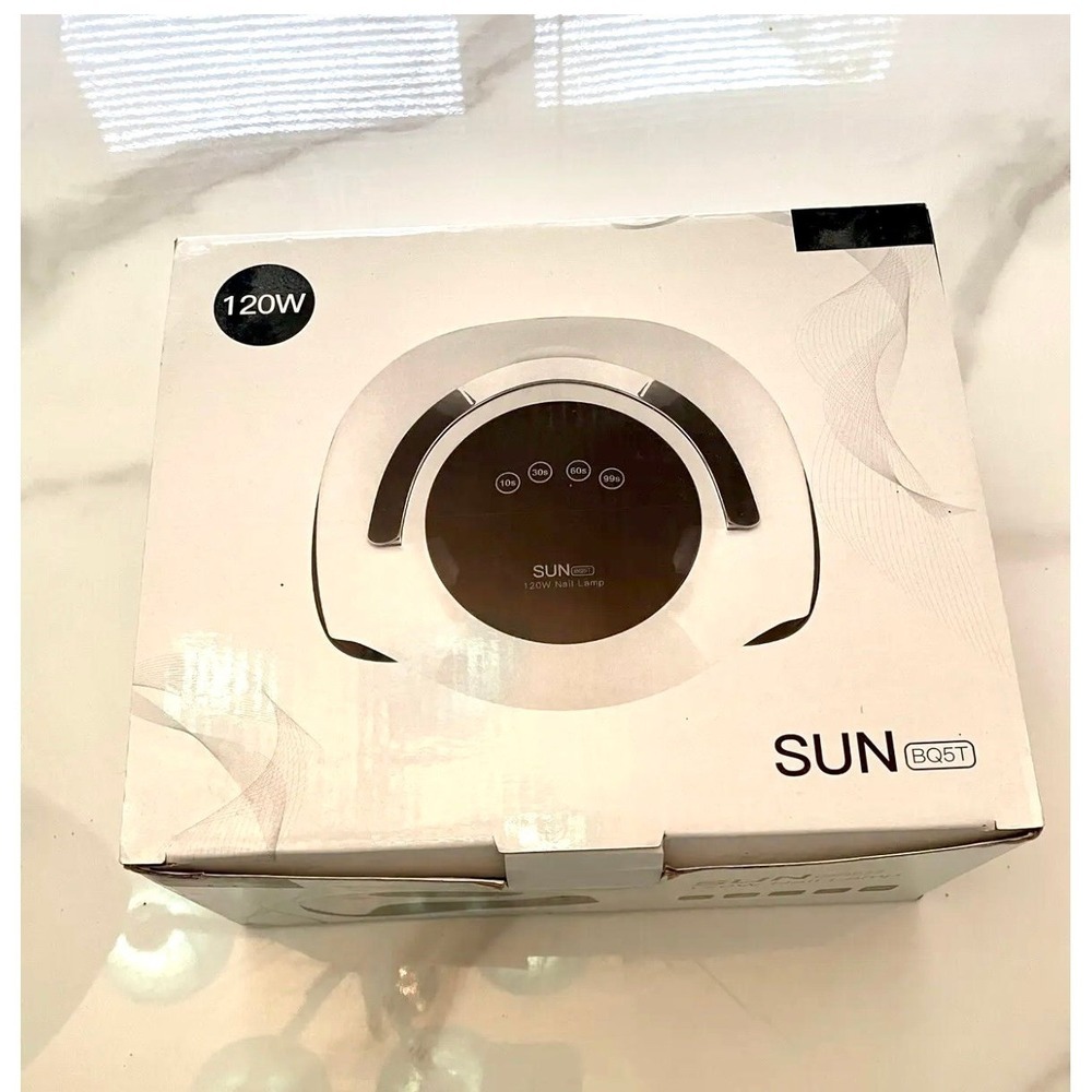 SUN BQ5T 120W UV LED Nail Lamp For Drying Gel Polish LCD Display